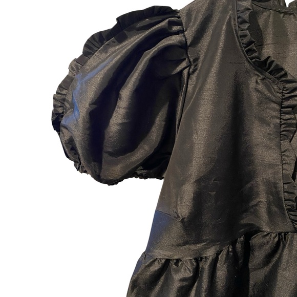 Kika Vargas Black Midi Dress 1X black Goth plus Size Oversize‎ - Picture 7 of 9